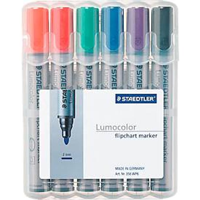 STAEDTLER flipchartmarker Lumocolor 356 - ronde punt 2 mm - set van 6