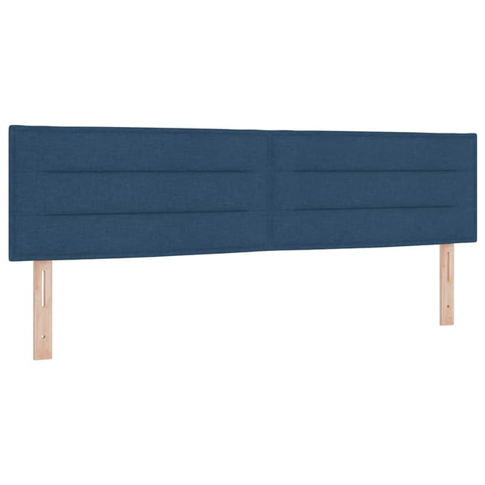 vidaXL - Boxspring - bed - met - matras - met - hoofdeinde - Blauw - 200 - x - 180 - cm - Stof