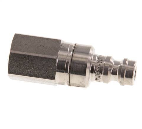 RVS 306L DN 5 Luchtkoppeling Insteeknippel G 1/8 inch Binnendraad Double Shut-Off - CLP5-F-SSL-SV-P-018