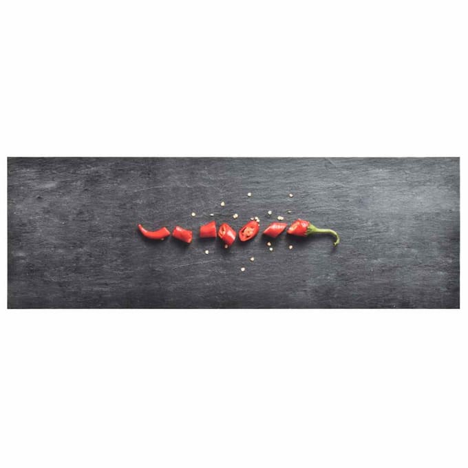 vidaXL - Keukenmat - wasbaar - Pepper - 45x150 - cm