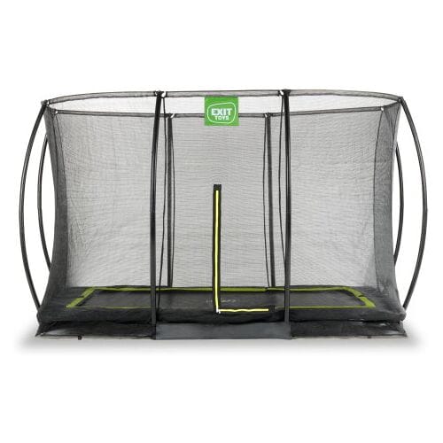 EXIT Silhouette Trampoline 214x305cm - met Veiligheidsnet - Inground - Rechthoekig - Voor Kinderen - Zwart