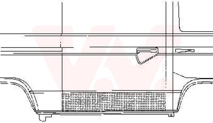 Van Wezel - PLAATWERKPANELEN AUTODEUR VOOR VW TRANSPORTER T3 1979-1992 DUR374297VWAN
