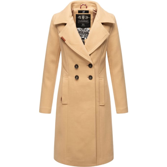 Navahoo Dames Trenchcoat Wooly – Premium Wintermantel met Elegante Pasvorm