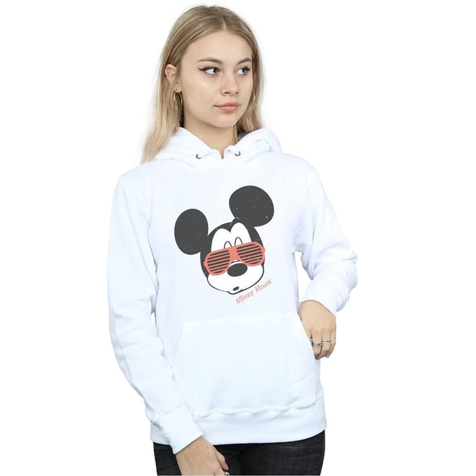 Disney Dames/Dames Mickey Mouse Zonnebril Hoodie (Wit)