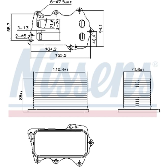 Olie radiator NISSENS 91359