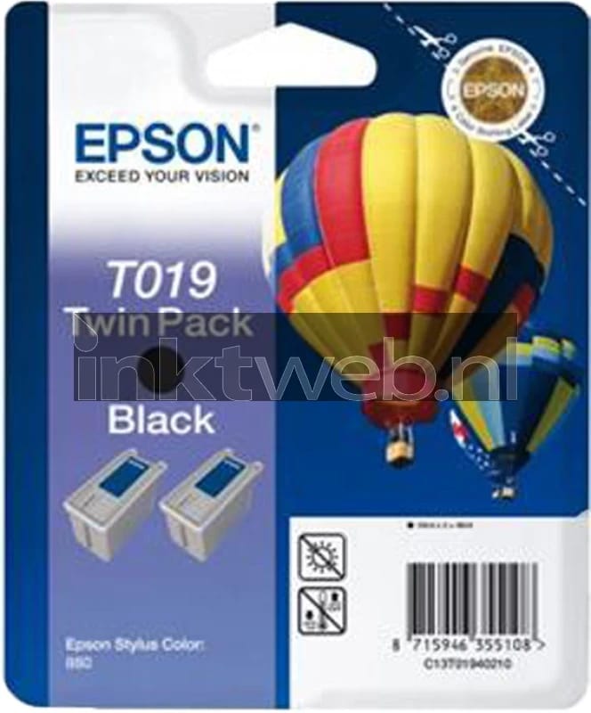 Epson T019 Double pack zwart (Origineel)