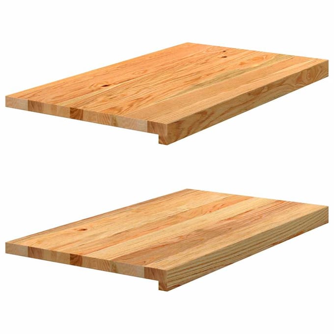 vidaXL - Vensterbanken - 2 - st - 70x40x2 - cm - massief - eikenhout - lichtbruin