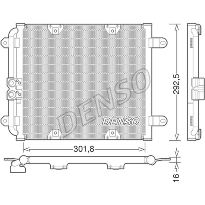 Condensator, airconditioning DENSO DCN02028