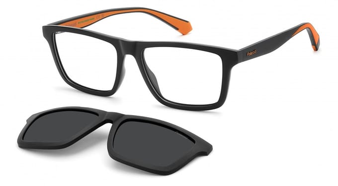 Polaroid PLD D590/C Matte black orange 55/16/145 MAN Brilmonturen