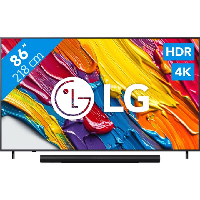 LG 86" QNED82 4K (2025) + Sonos Arc Ultra Zwart