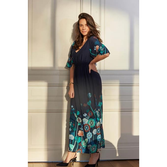 DIDI Dames Dress Cherish Blue Swing panel maat 34