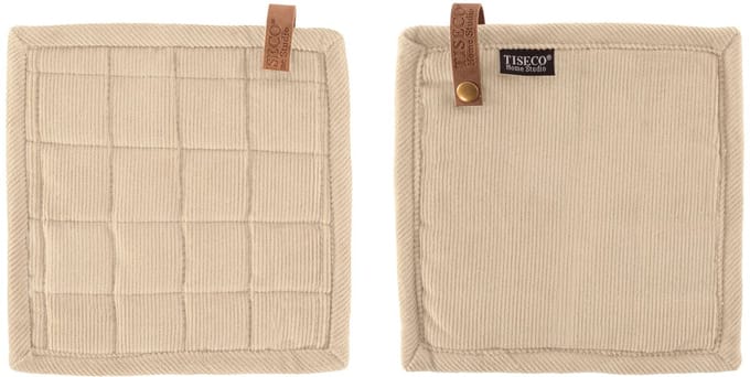 Tiseco Velmar Pannenlap - 2 Stuks - 20 x 20cm - Beige