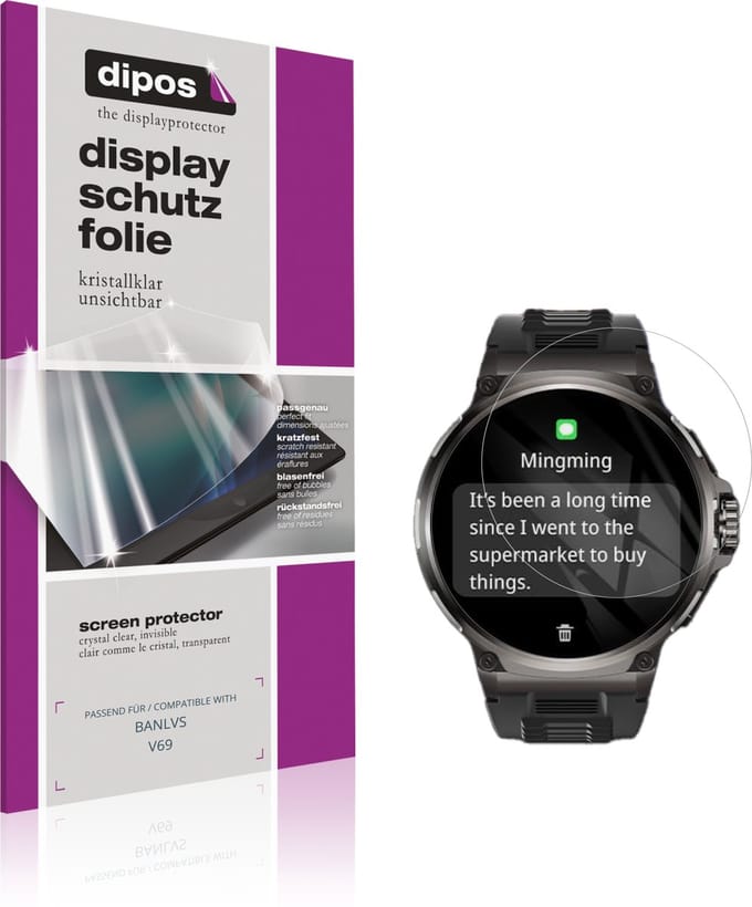 dipos – 6x Beschermfolie geschikt voor BANLVS V69 | Krasbestendige & heldere Screenprotector Ultra-Thin
