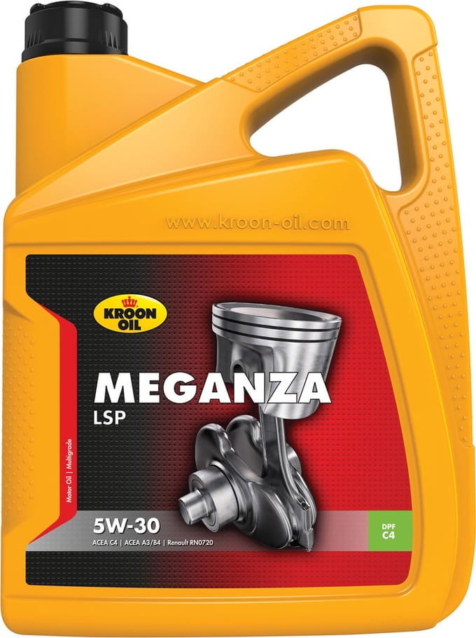 Kroon-Oil Meganza LSP - 5W-30 Motorolie - ACEA C4 - 5 Liter - Low-SAPS