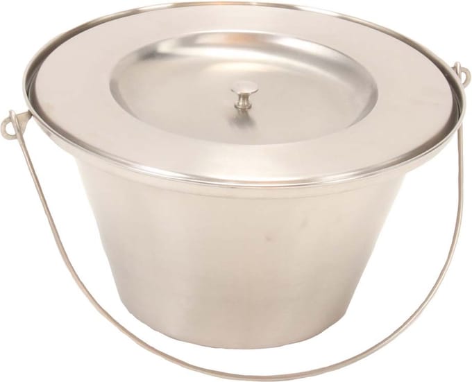 Premis - RVS closet emmer inclusief Deksel - 6 liter