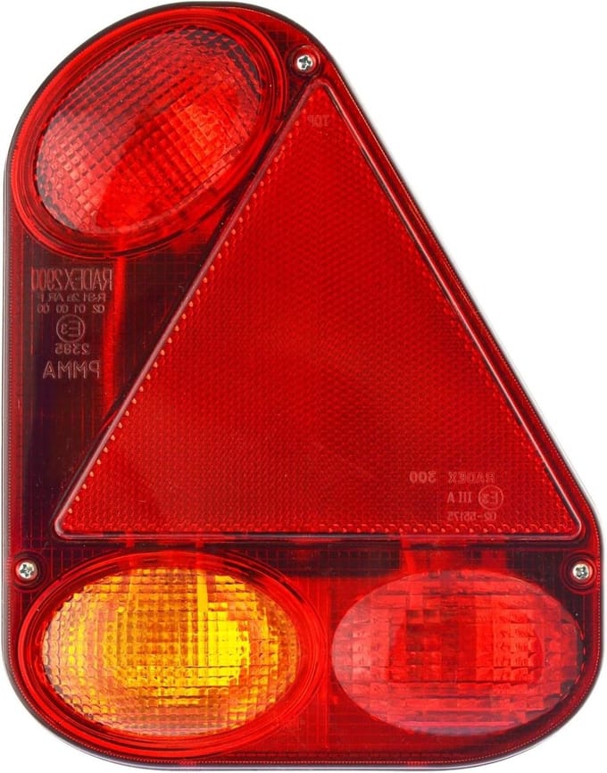 Aanhangwagen Verlichting - Achterlicht Links - Veilig Transport - E-Gemarkeerd - 23cm Lengte - Rood