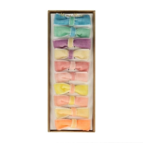 Meri meri pasen haarclips strikjes mini à 10 stuk velvet