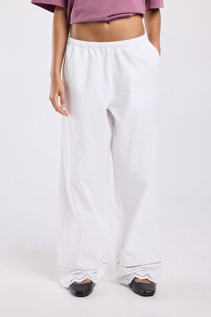 America Today Paige Off White Maat: M | Wijde Broeken Outlet | Dames | Wit