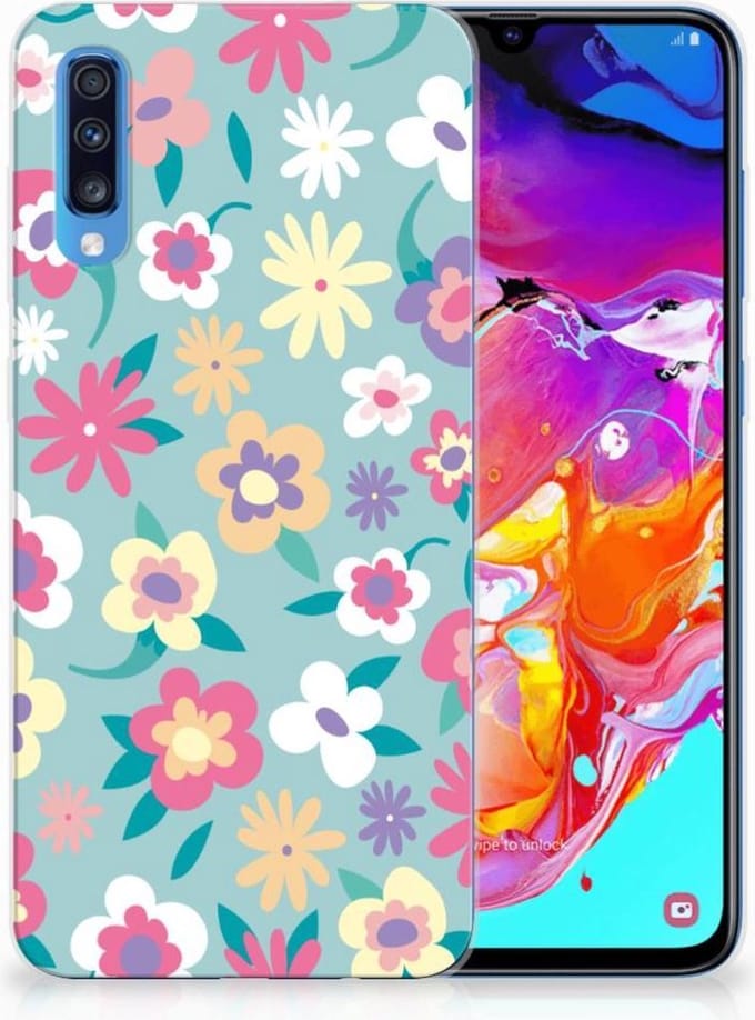 Samsung Galaxy A70 TPU Case Flower Power