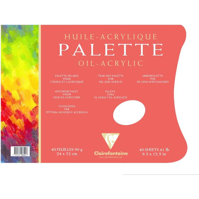 Clairefontaine Palette Olie/Acrylverf 40 Blad 24x32cm 90g