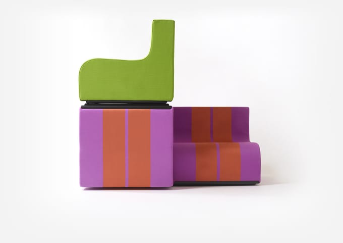Poltronova Sofa Sofo 2 - green/pink