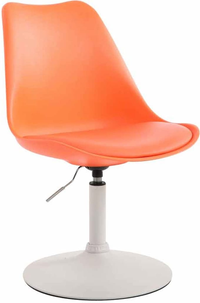 CLP Maverick Set van 4 Eetkamerstoelen - Kunststof oranje wit
