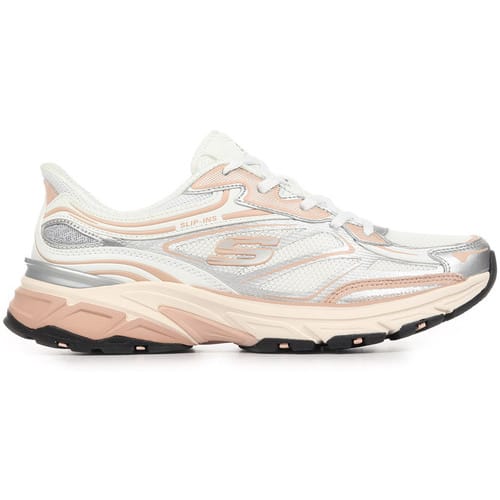 Skechers STAMINA SPORT Dames Instappers - Zilver / Wit / Roze