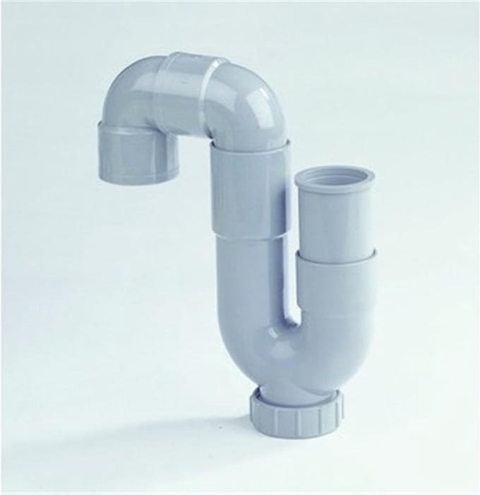 Dyka PVC universeel sifon 32mm grijs