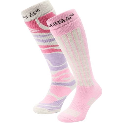 Poederbaas Skisokken Dames 2-pack Powder Rose-39/42