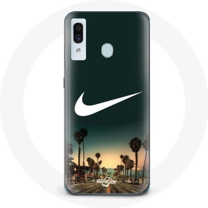 Coque - Nike - Samsung Galaxy A30 - Souple - Vert - Palmier Miami