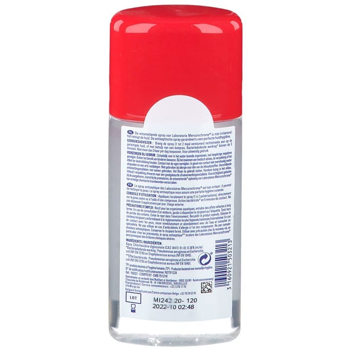 Mercurochrome Spray Ontsmettend 100ml