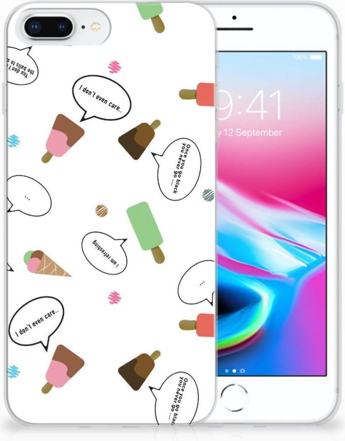 TPU Hoesje voor Apple iPhone 7 Plus | 8 Plus Siliconen Case IJsjes