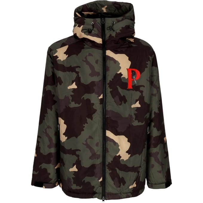 Baseball-windjack voor heren met camo-dons