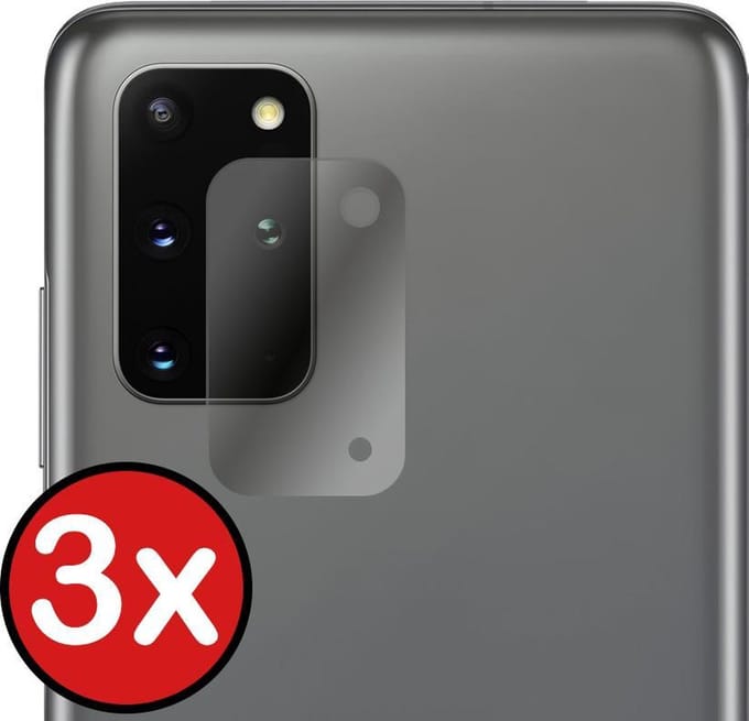 Camera Lens Protector - 3 Stuks - Geschikt voor Samsung Galaxy S20 Plus - Camera Screenprotector - Beschermglas - Gehard Glas - Tempered Glass - Screen Protector