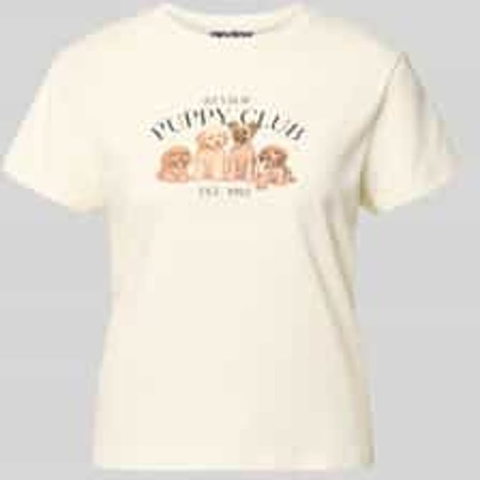 T-shirt met motiefprint en ronde hals