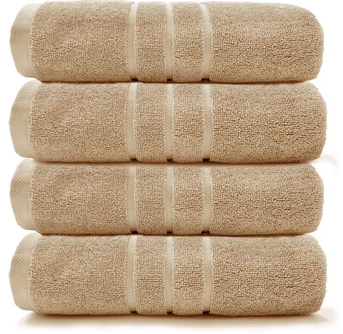 HOOMstyle Handdoeken Set Boutique - 4 stuks - 50x100cm - Hazelnoot Bruin