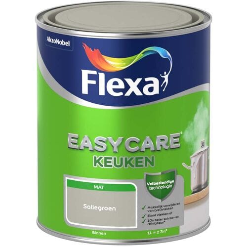 Flexa Easycare Muurverf Keuken Mat - Saliegroen - 1 liter