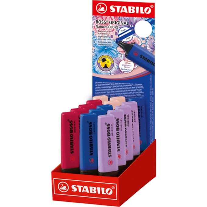 Markeerstift STABILO Boss Wildflower display klein assorti