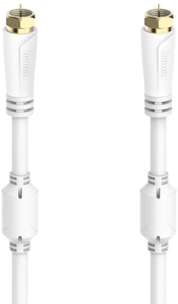 Hama SAT-aansluitkabel, F-connector - F-connector, verguld, 10,0 m, 100 dB