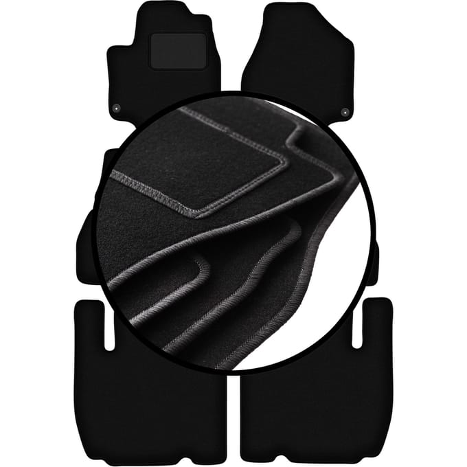 Set velours vloermatten voor: Chrysler Pacifica II 7-zits (2017-)
