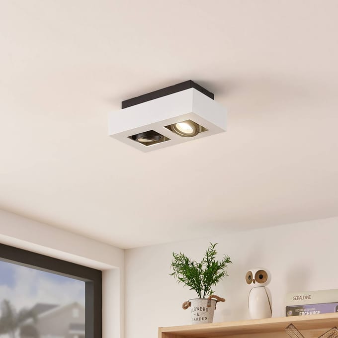 Arcchio - buitenspot - 2lichts - Aluminium - H: 8.5 cm - GU10 - wit