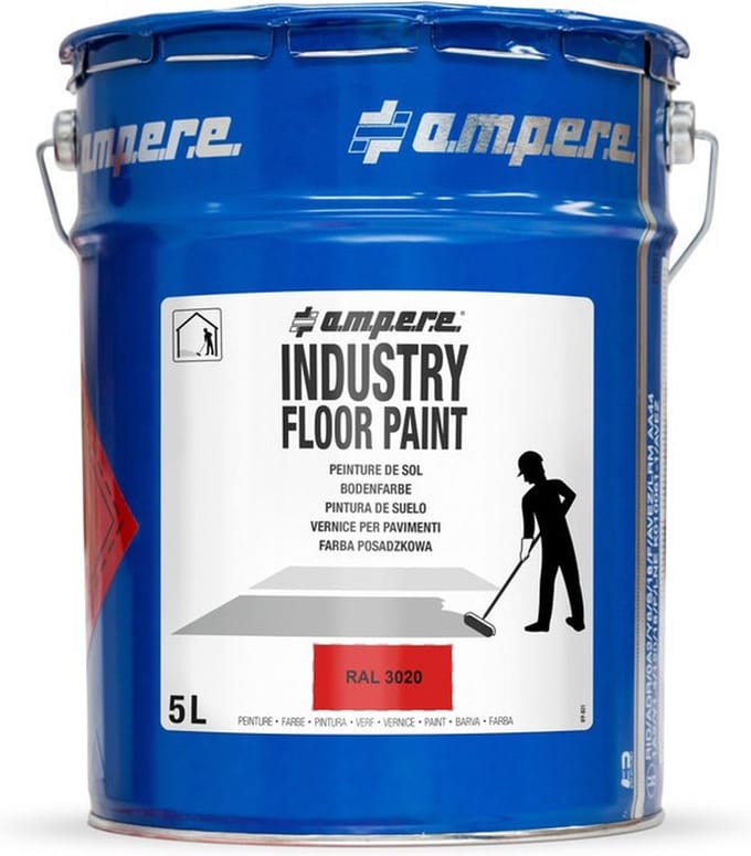 Ampere Industry Floor Paint markeerverf - 5 liter | Rood