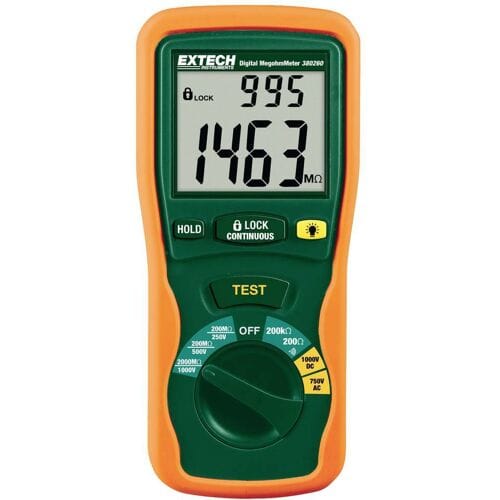 Extech 380260 Isolatiemeter 250 V, 500 V, 1000 V 2000 MΩ