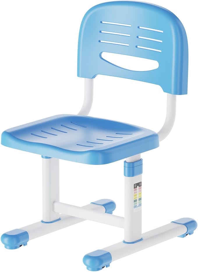 Kinderstoel Sauda bureaustoel 63-75x36x46 cm hemelsblauw en wit [en.casa]