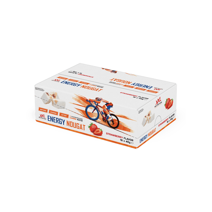 XXL Nutrition Energy Nougat Aardbei 16 pack