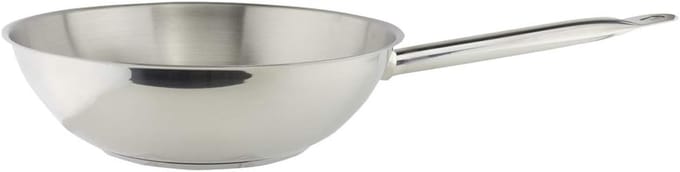 Professionele Wokpan RVS 28cm Zilver met Superieure Warmtegeleiding