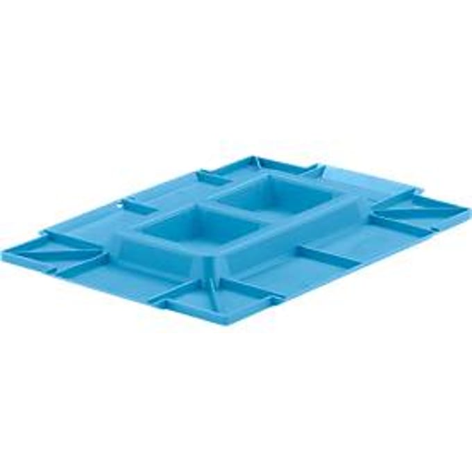 Deksel C-KLT-D 43 PP, voor Eurobak C-KLT, B 400 x D 300 mm, lichtblauw