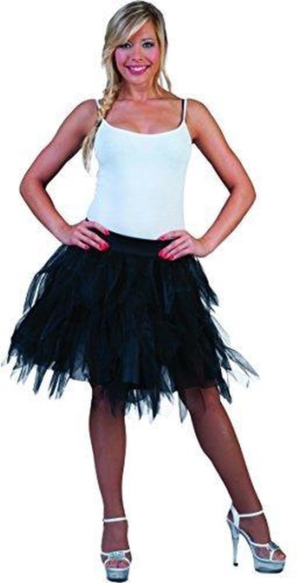 Tule petticoat rok zwart