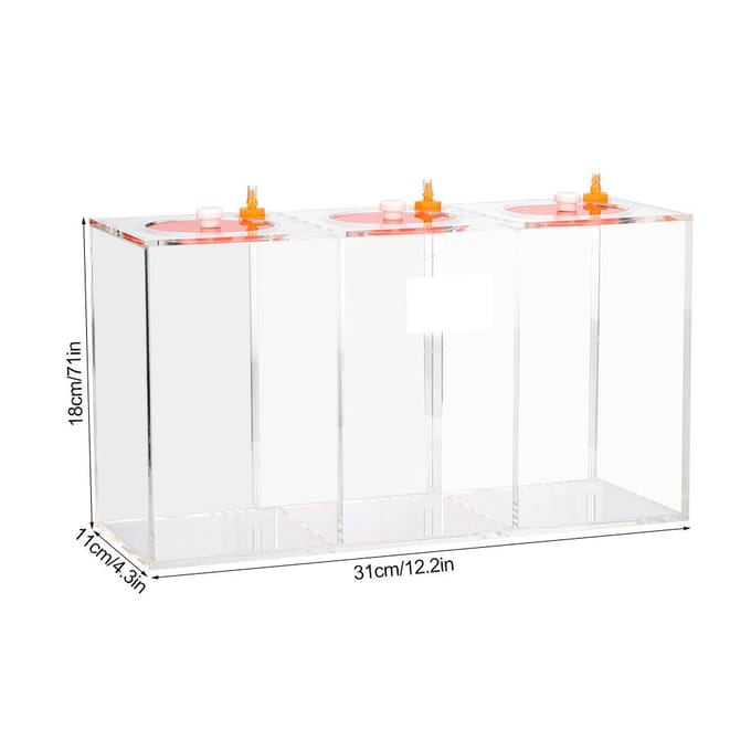 Transparante Acryl Doseringpomp Opslag Reservoir Vat Titratievat Aquarium 4,5L white