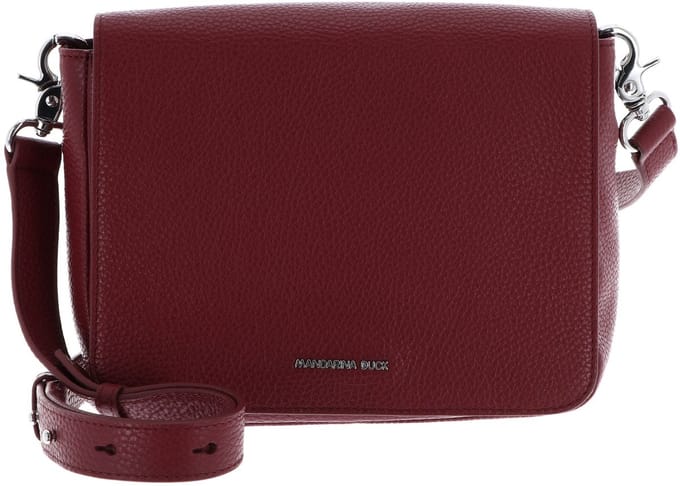 MANDARINA DUCK schoudertas Mellow Leather Hunting Bag Grape donkerrood
